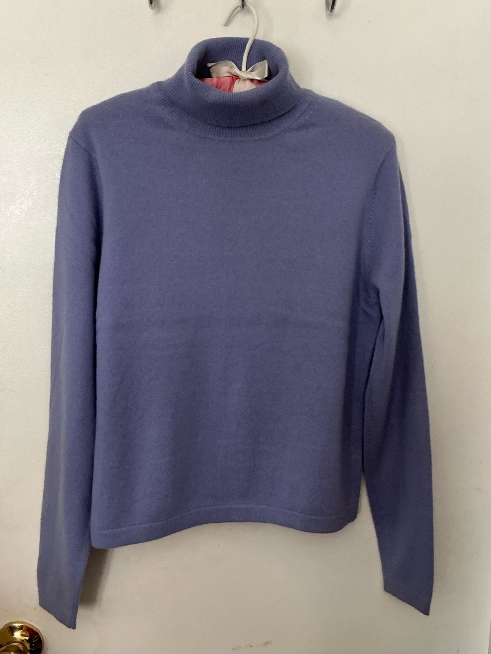 L.L. Bean Periwinkle Cashmere Turtleneck Sweater